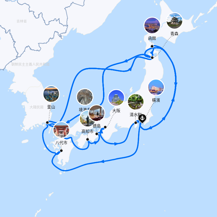 郵輪航線圖
