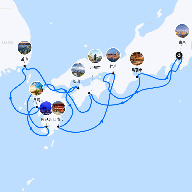 郵輪航線圖