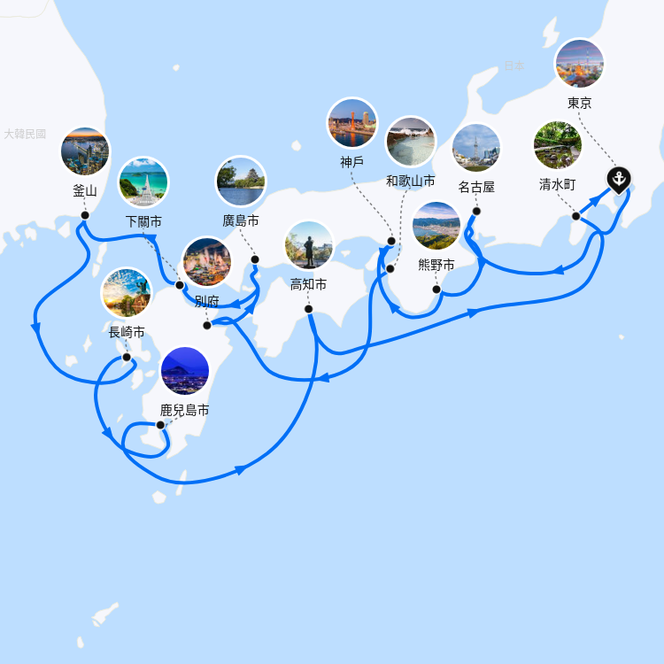 郵輪航線圖