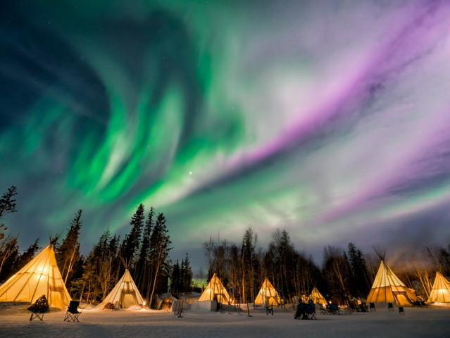 追光早鳥省♯加拿大冬季黃刀極光+落磯山城堡雙飛11日