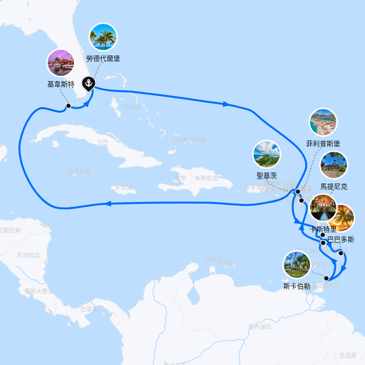郵輪航線圖