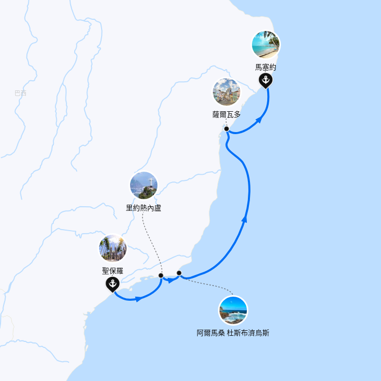 郵輪航線圖