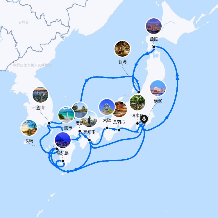 郵輪航線圖