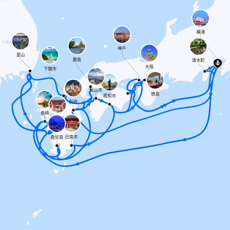 郵輪航線圖