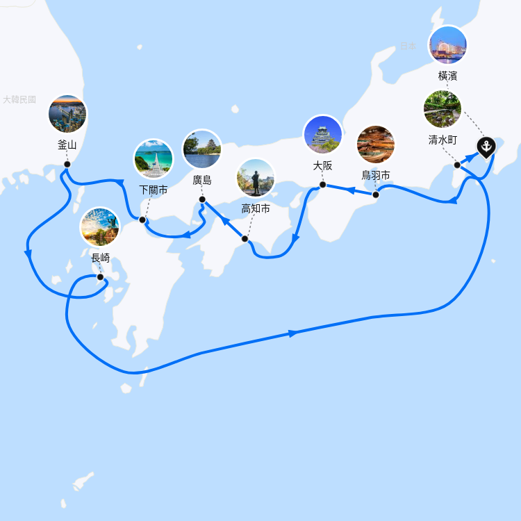 郵輪航線圖