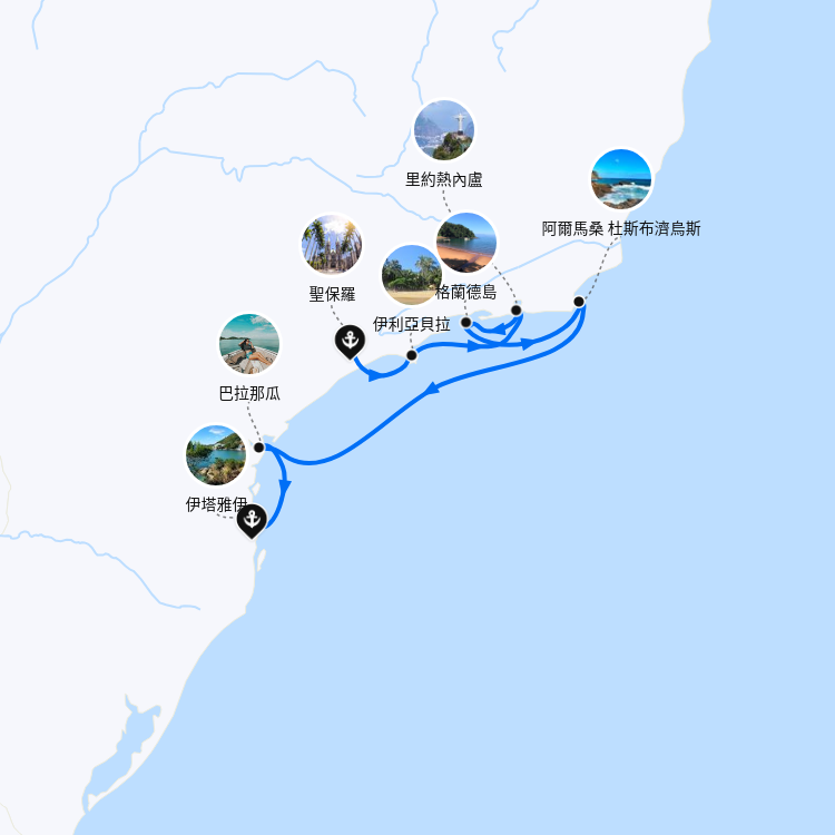 郵輪航線圖