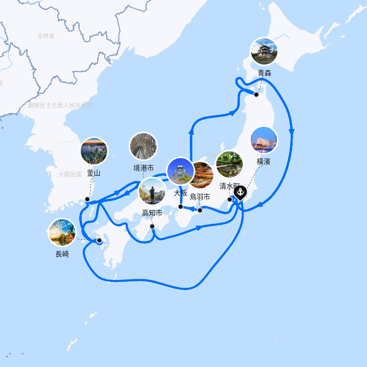郵輪航線圖