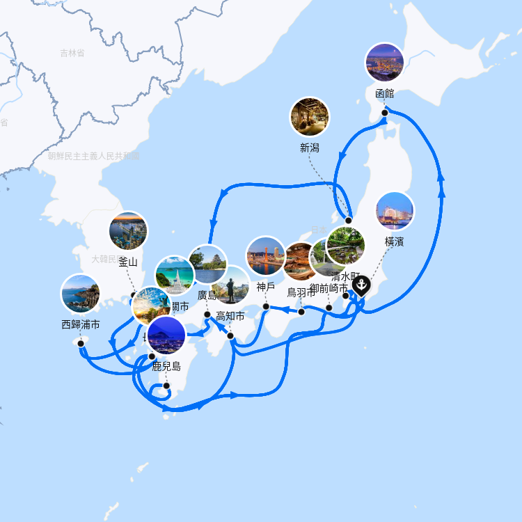 郵輪航線圖