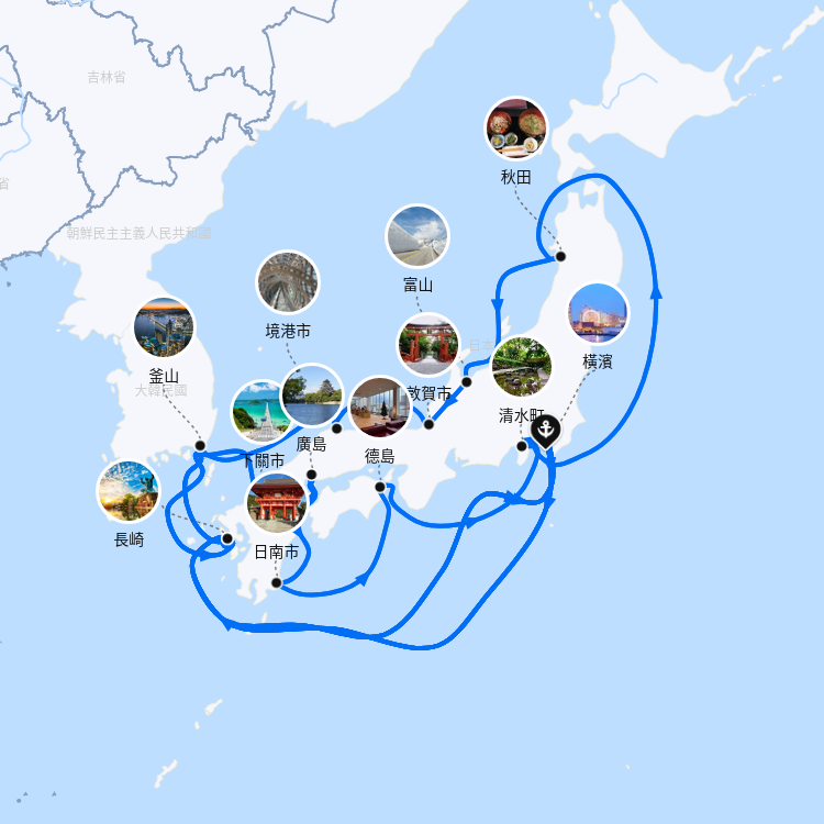郵輪航線圖