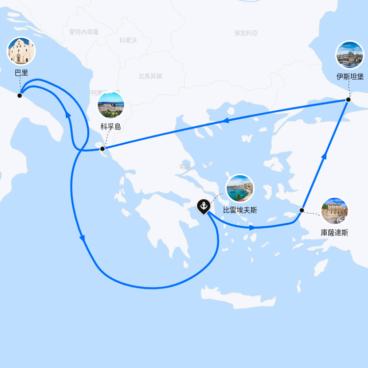 郵輪航線圖