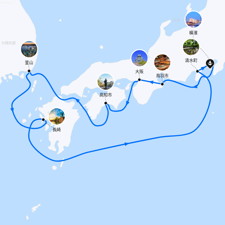 郵輪航線圖