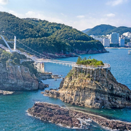 【線上旅展】釜山嗨５天～大王岩、海岸列車、LUGE滑車、龍宮雲橋、明倫進士（彩妝一站）