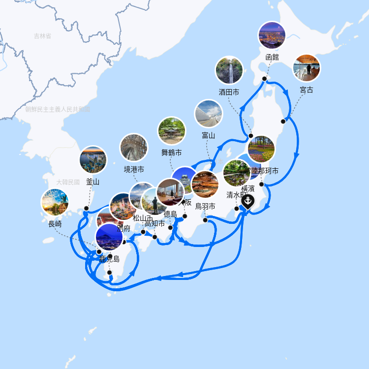 郵輪航線圖