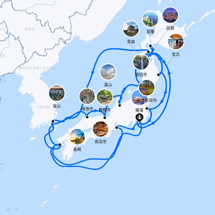 郵輪航線圖