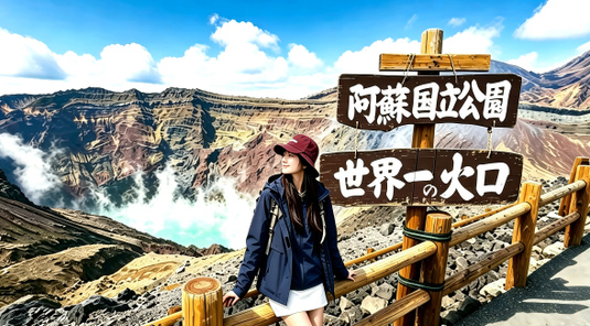 九州阿蘇山火口.草千里一日遊