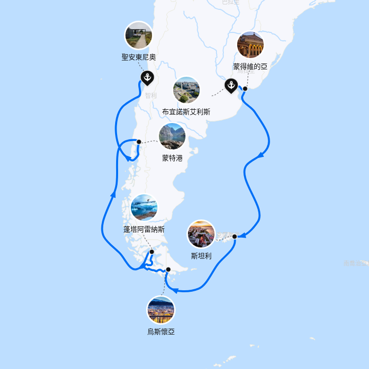 郵輪航線圖