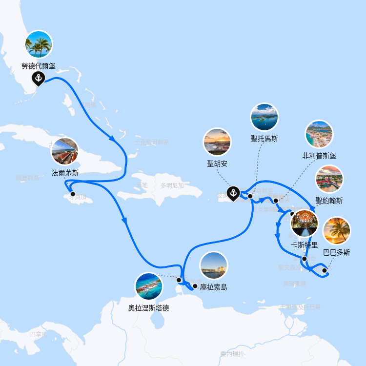 郵輪航線圖