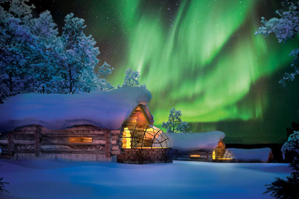 芬蘭幸福極光～極光玻璃屋三晚、帝王蟹破冰船、星空夜臥火車、北極圈電影院11日
