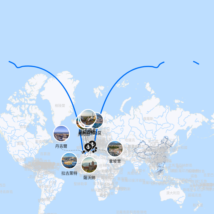郵輪航線圖