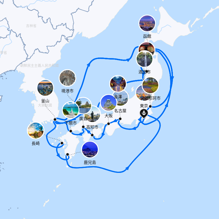 郵輪航線圖