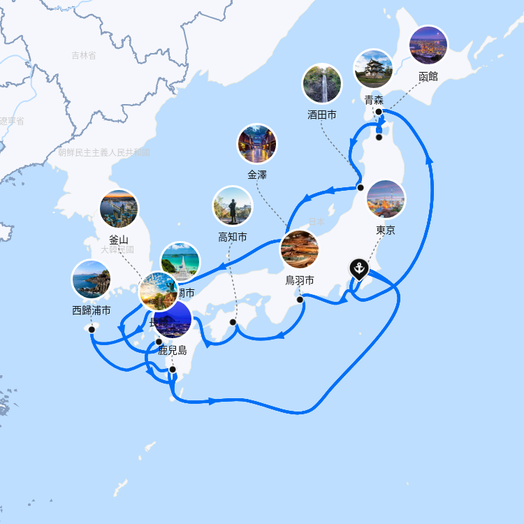 郵輪航線圖