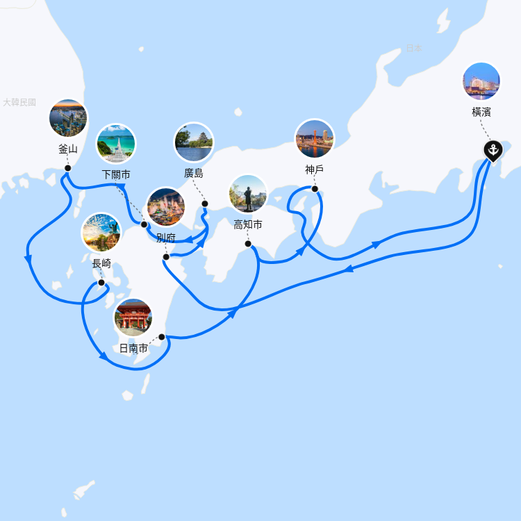 郵輪航線圖