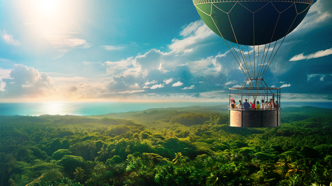 ▼ HORIZON BALLOON 360°自然全景漂浮。 這裡唯一的豪華旅程