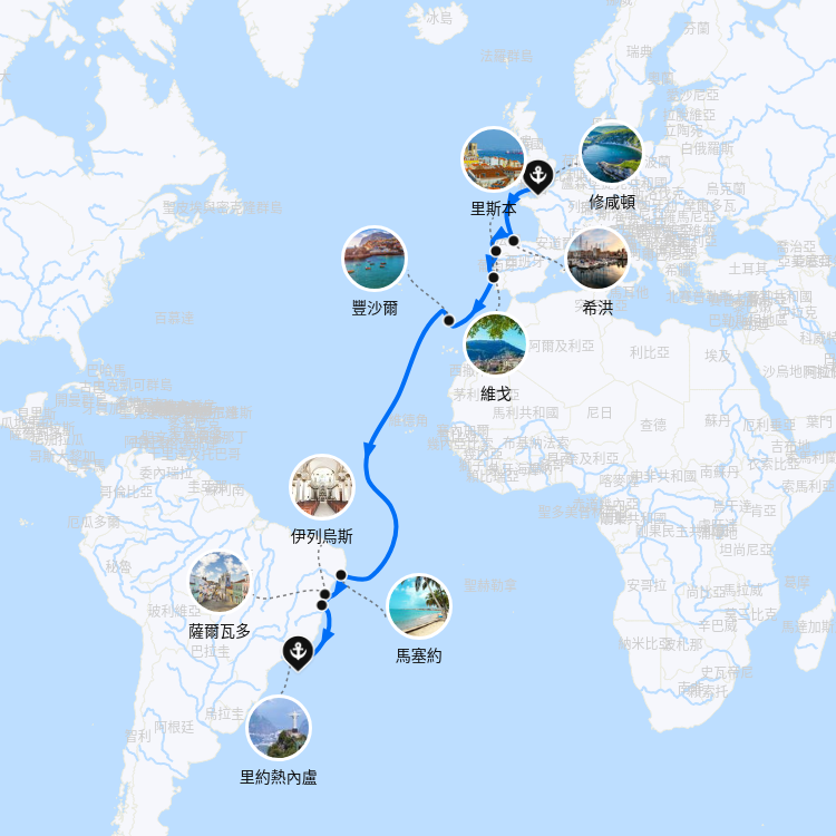 郵輪航線圖