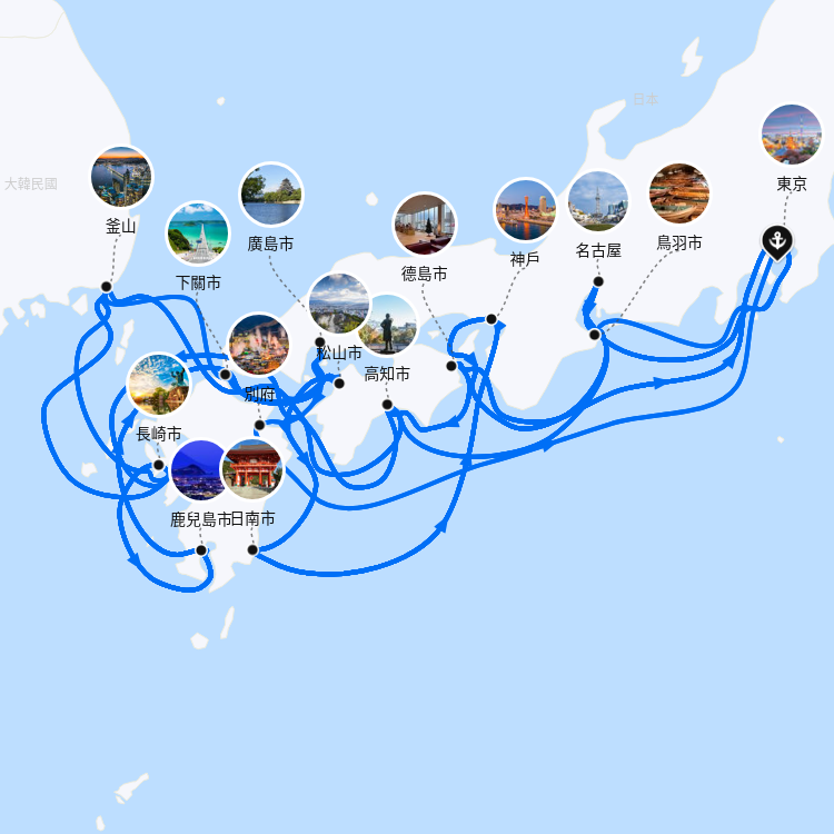 郵輪航線圖
