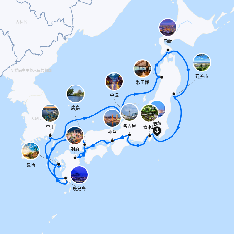 郵輪航線圖