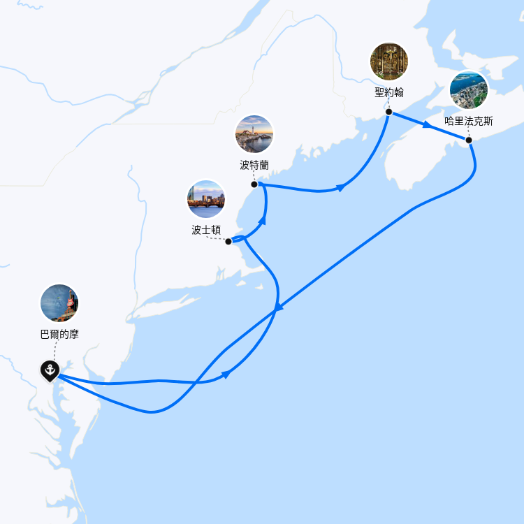 郵輪航線圖