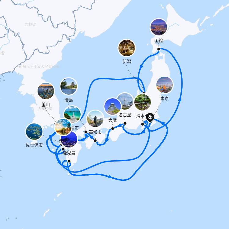 郵輪航線圖