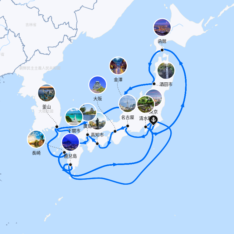郵輪航線圖