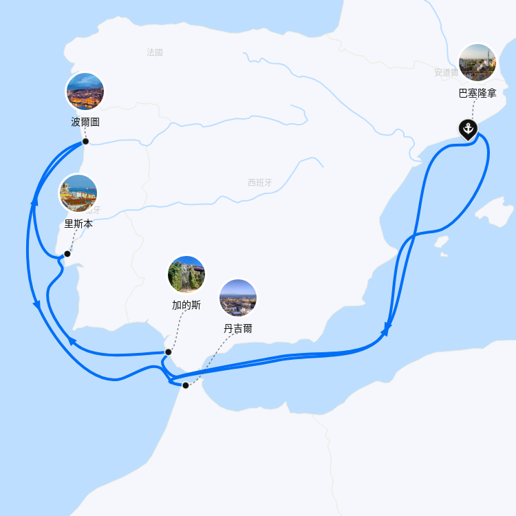 郵輪航線圖