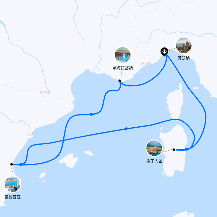 郵輪航線圖