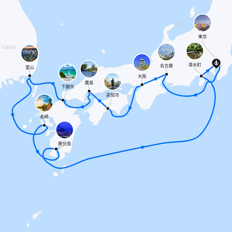 郵輪航線圖