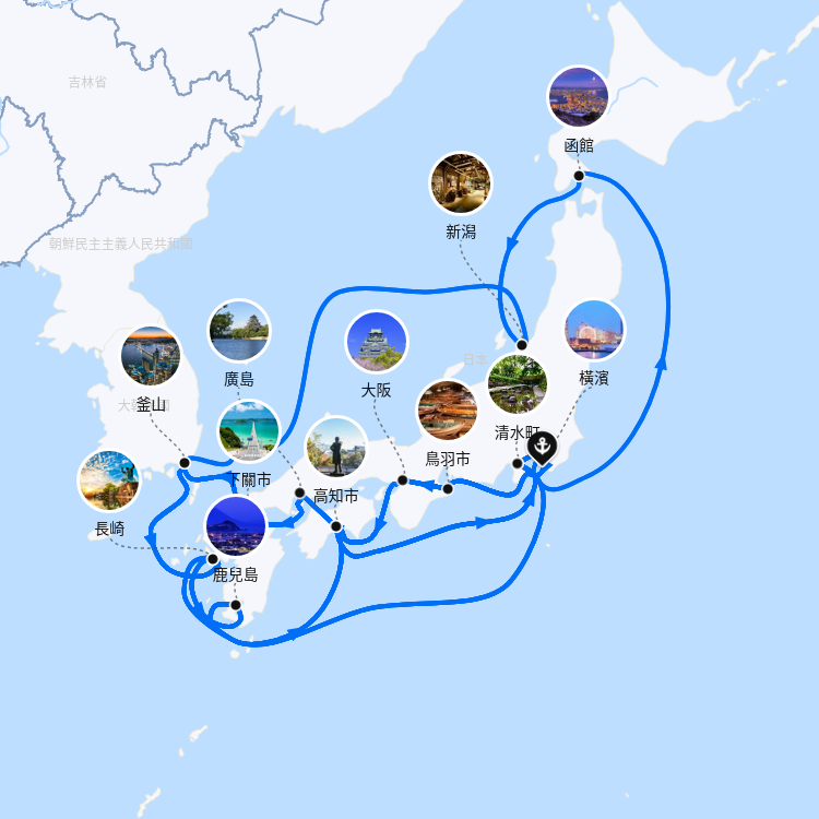 郵輪航線圖