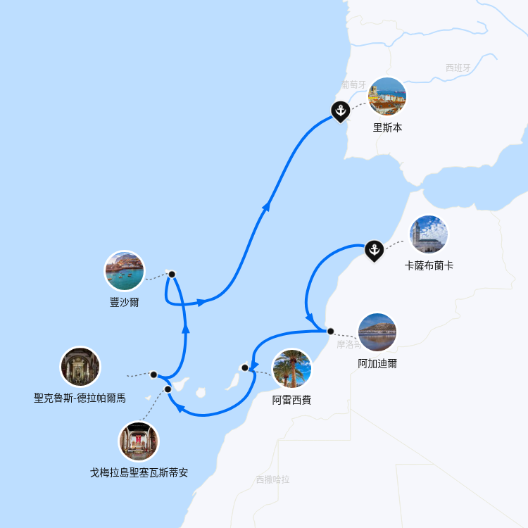 郵輪航線圖