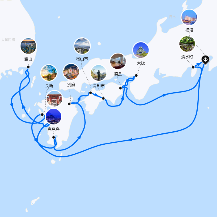 郵輪航線圖