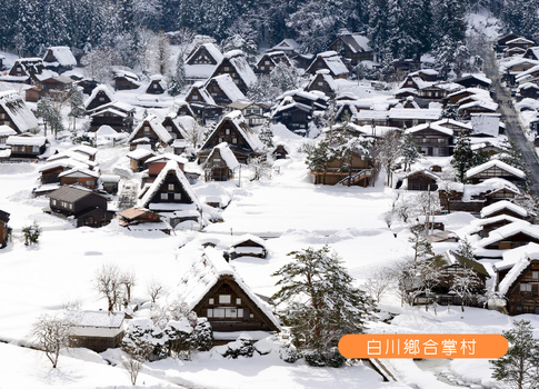 跟團補助限時省♯【北陸雪戀雙溫泉6日】.名花之里璀璨燈海.白川鄉合掌村.新穗高雪景纜車.牧歌之里玩雪.採草莓體驗.國寶松本城.螃蟹吃到飽