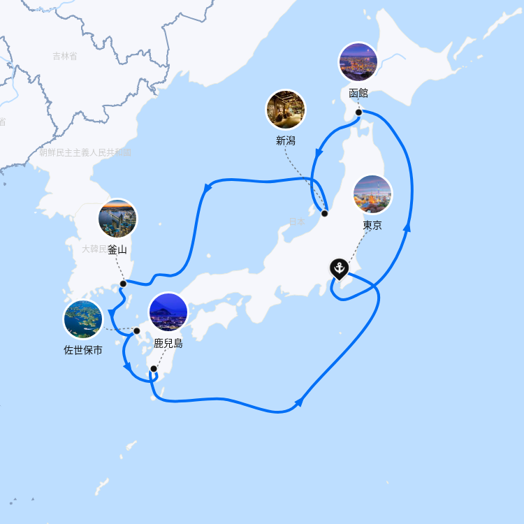 郵輪航線圖