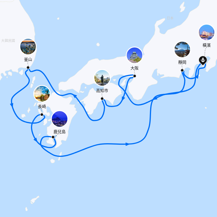 郵輪航線圖