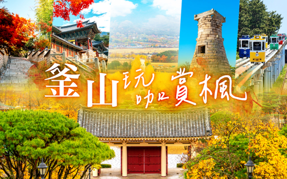 追楓早鳥省♯玩咖賞楓在釜山５日〈彩妝一站〉－梵魚寺、金井山城登山纜車、佛國寺、石南寺、海岸列車、韓國觀光+美食100選
