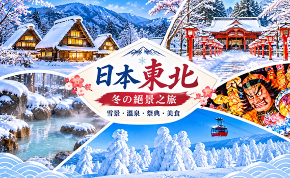 寒假折2千~東北旅遊|百選溫泉.仙台威斯汀酒店.森吉山阿仁樹冰纜車.戲雪活動.角館武家屋敷.猊鼻溪遊船.田澤湖美景.螃蟹燒肉.牛舌餐五日