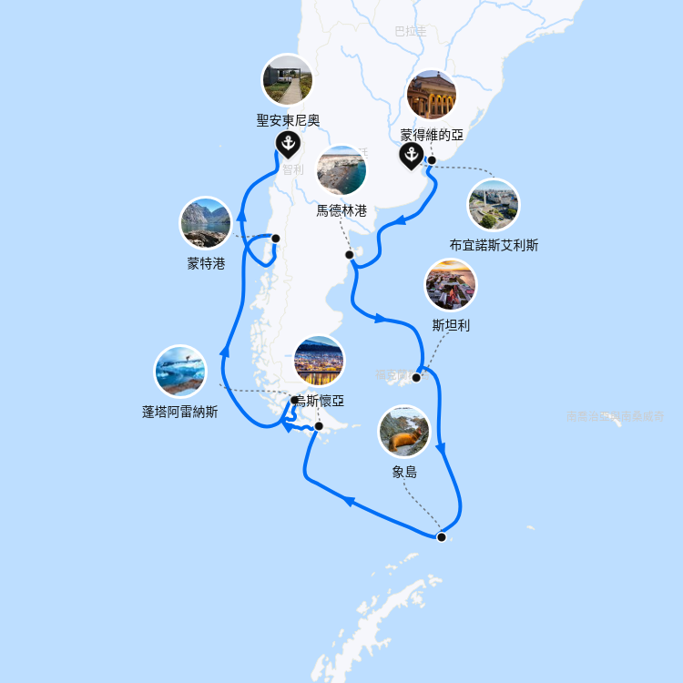 郵輪航線圖