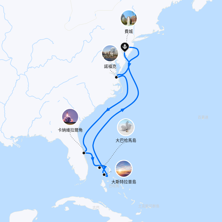 郵輪航線圖