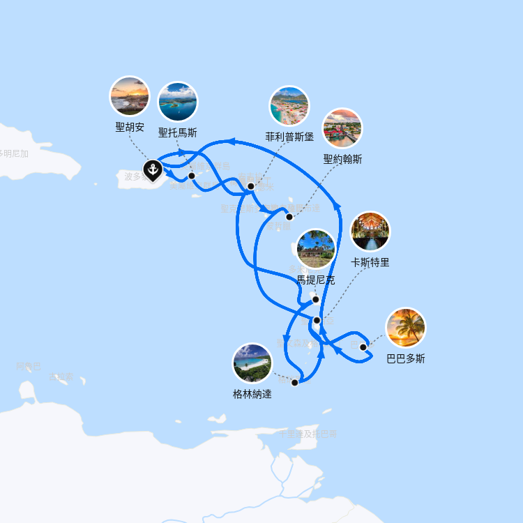 郵輪航線圖