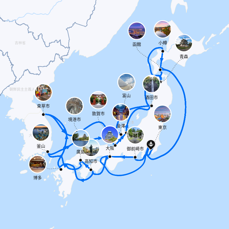 郵輪航線圖