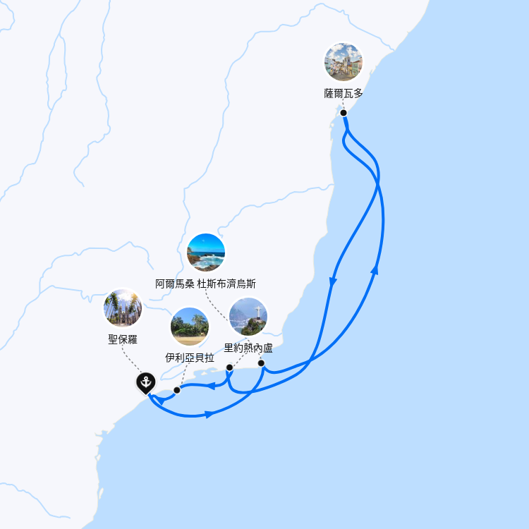 郵輪航線圖