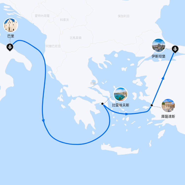 郵輪航線圖